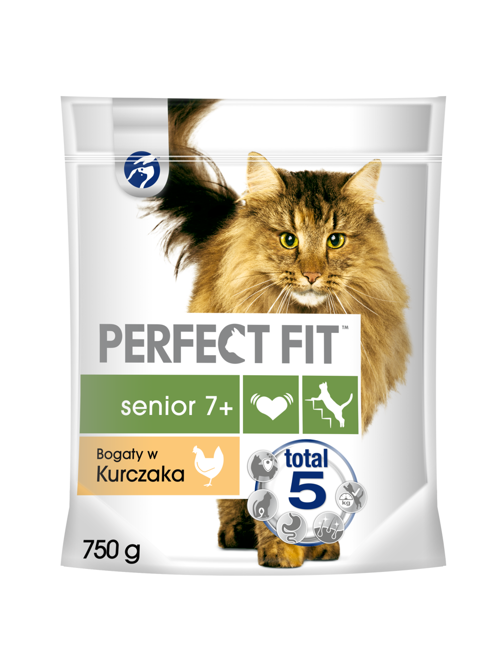 PERFECT FIT (Senior 7+) 6x750g Bogaty w kurczaka - sucha karma dla kota starszego