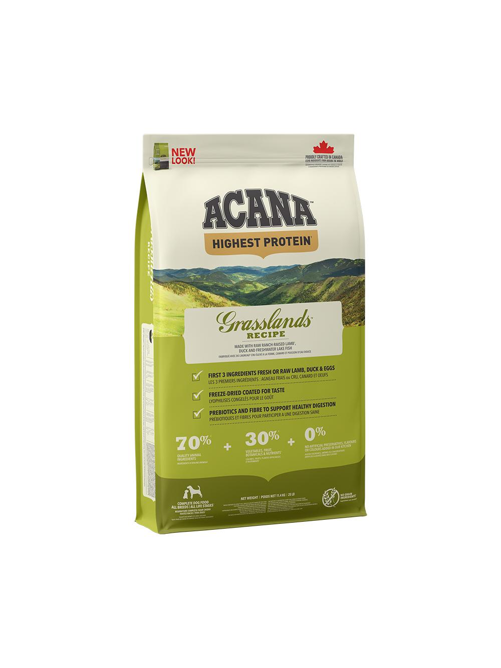 ACANA Grasslands Dog 11,4kg + niespodzianka dla psa GRATIS!