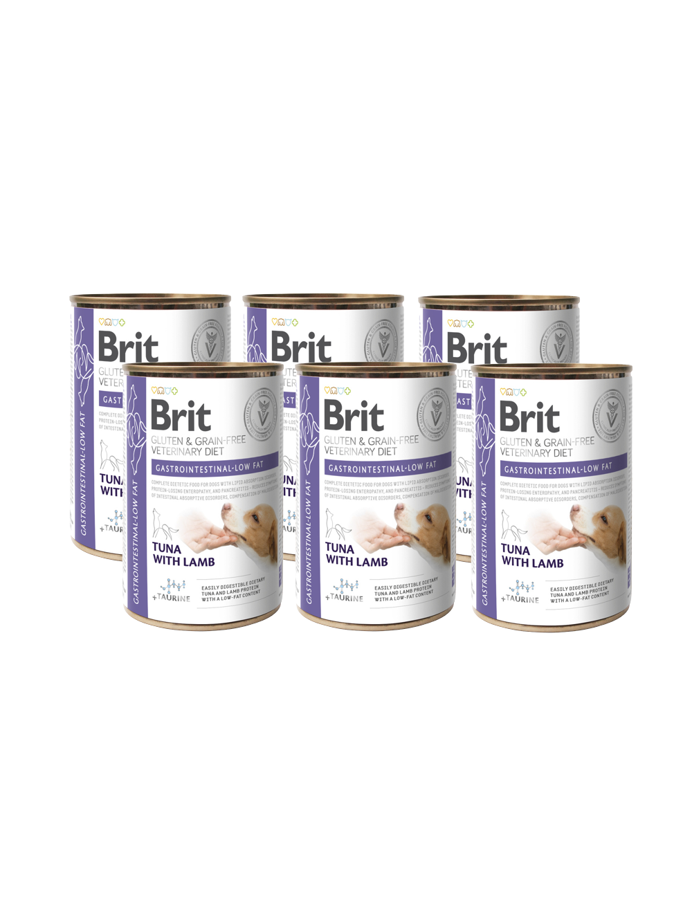 BRIT GF Veterinary Diets Dog Gastrointestinal Low Fat 6x400g- -karma mokra dla psa