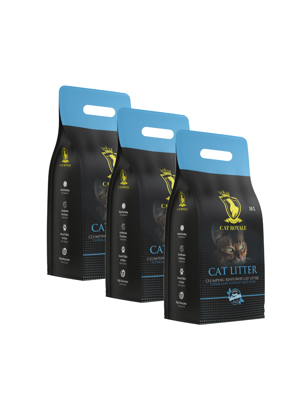 Cat Royale Naturalny żwirek bentonitowy 30l (3x10l)