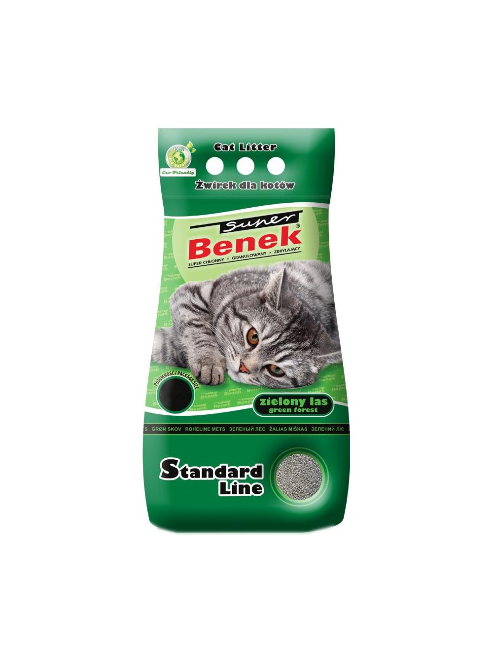 SUPER BENEK Żwirek Zielony Las 25l