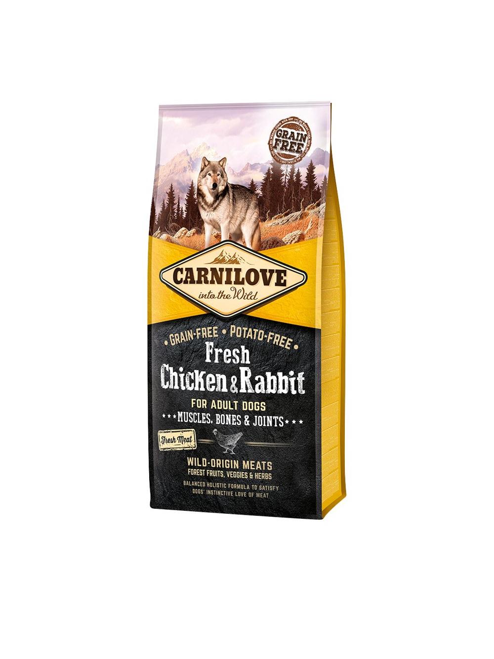 Carnilove Fresh Chicken Rabbit Adult 12 kg + niespodzianka dla psa GRATIS!