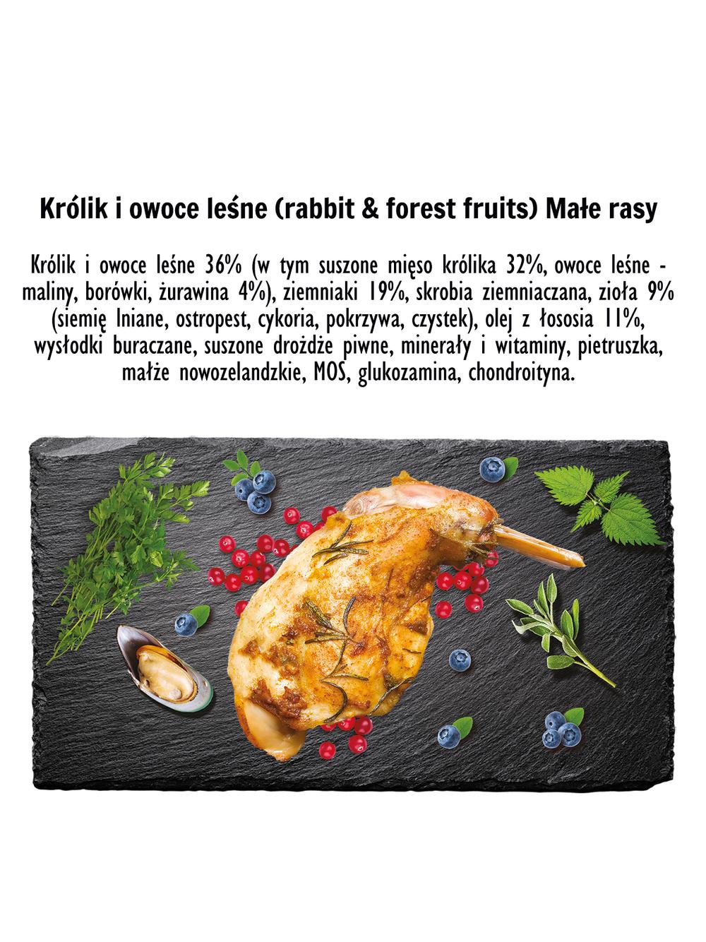 Paka Zwierzaka - Seven’th Heaven - Królik z owocami leśnymi  ( S ) 9kg