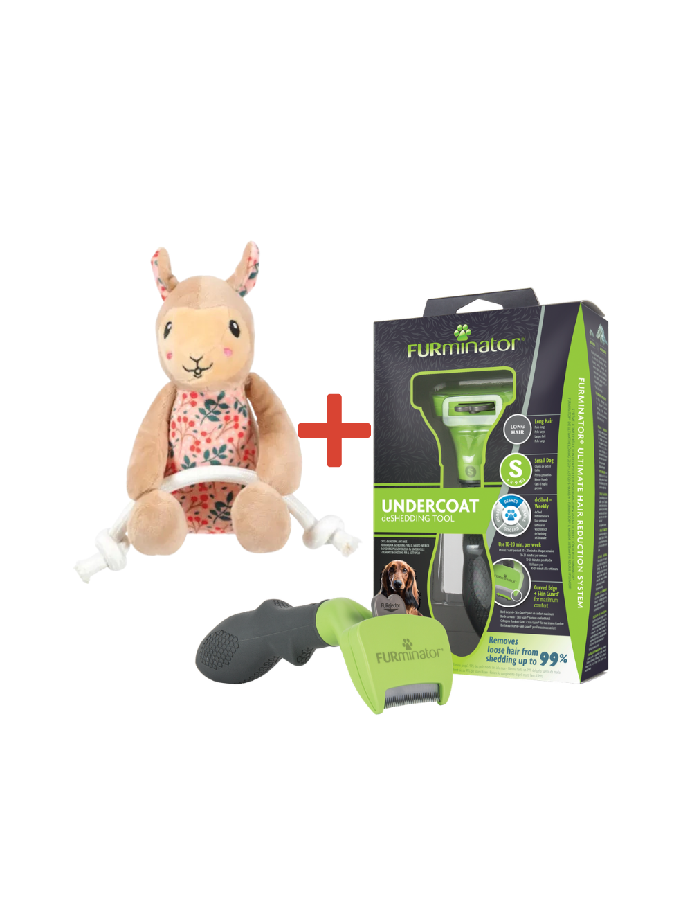 FURMINATOR dla psów długowłosych - Small + Zabawka dla psa GRATIS!