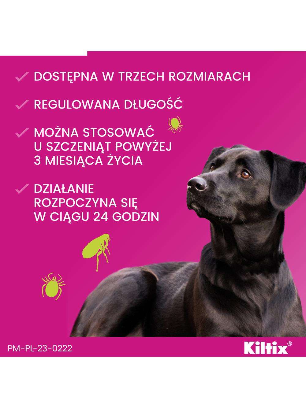 Kiltix Obroża dla psów dużych dł, 70cm+ TRIXIE Szczypce do usuwania kleszczy 9cm