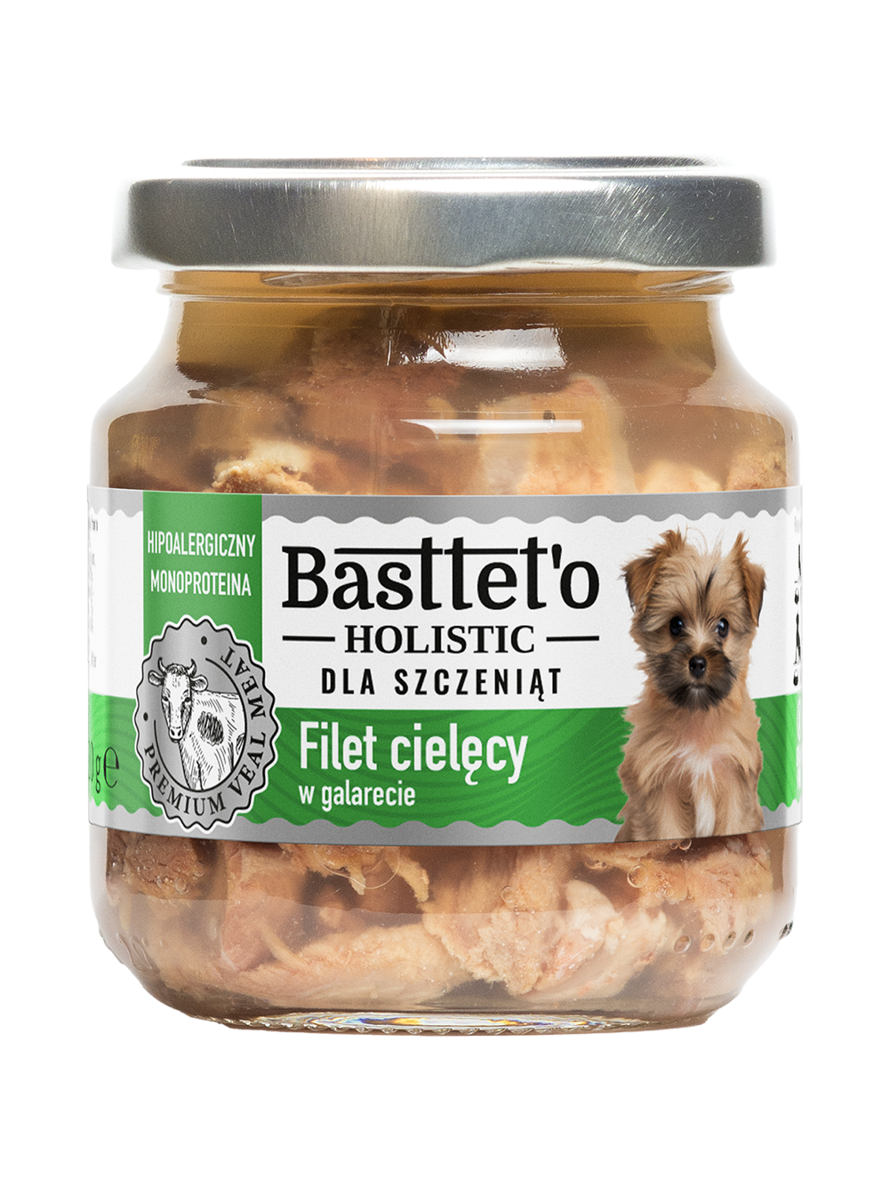 Basttet'o Holistic filet cielęcy w galarecie dla szczeniąt 130g