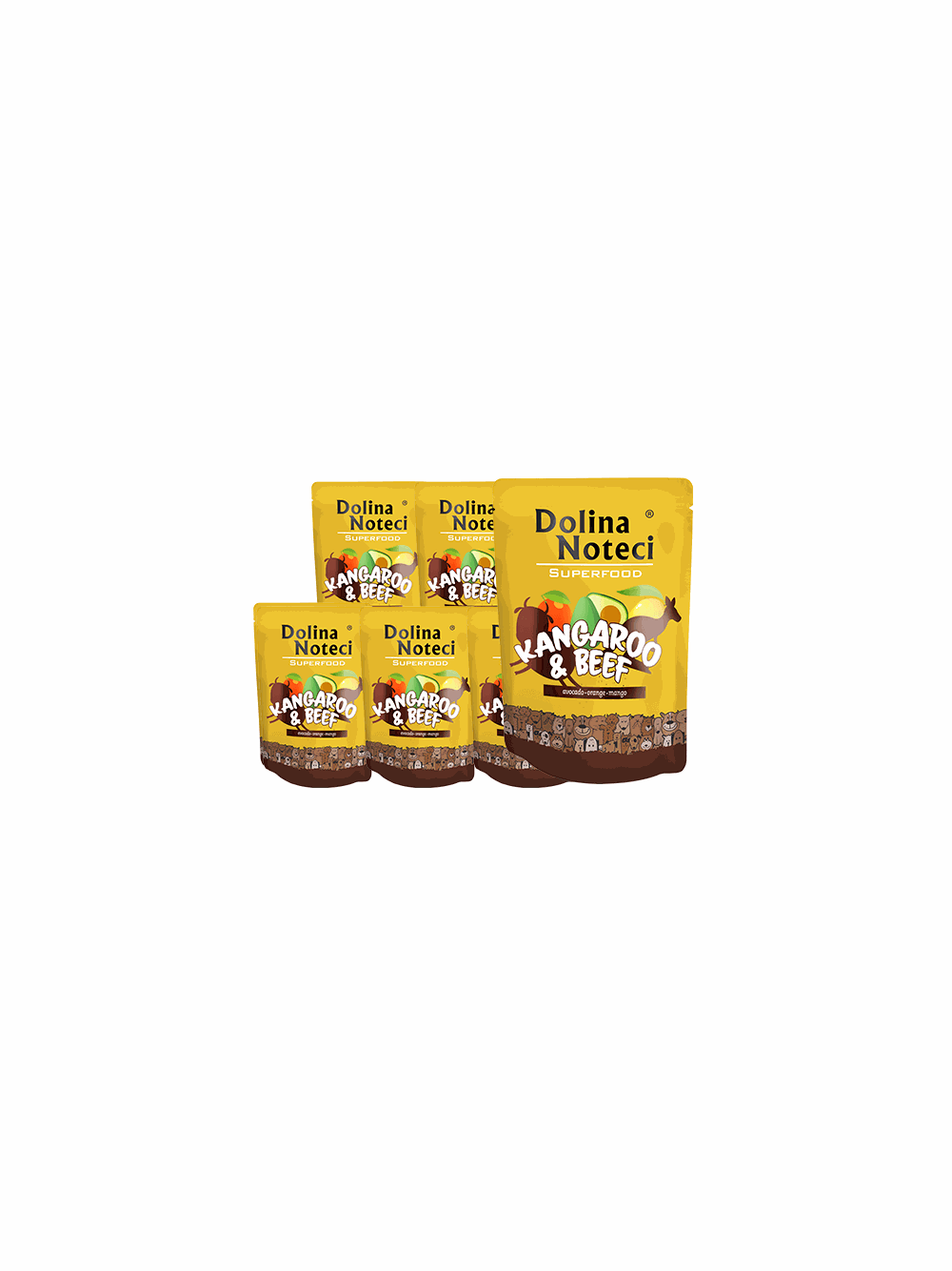 DOLINA NOTECI SUPERFOOD kangur i wołowina 10 x  300g - karma mokra dla psa