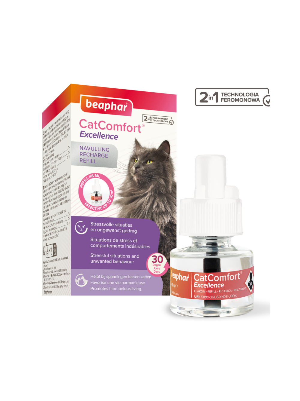 BEAPHAR Catcomfort EXCELLENCE 30 day refill 48ML -  z zawartością feromonów