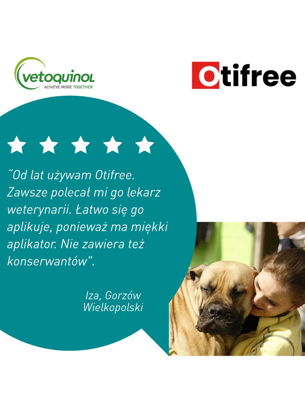 VETOQUINOL Otifree 60ml Dla Psów I Kotów Do Czyszczenia Uszu