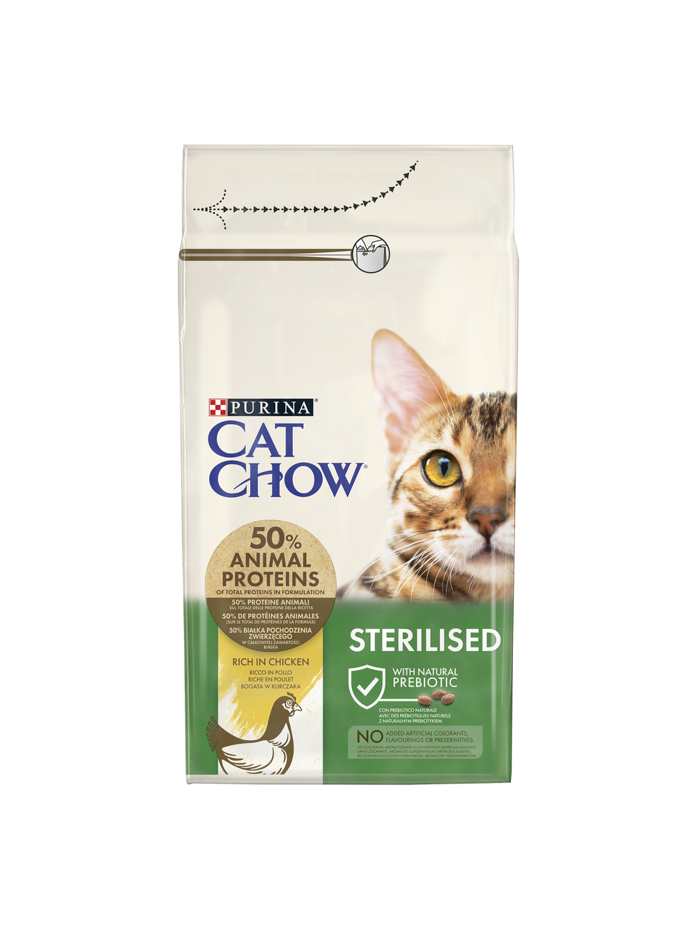 PURINA Cat Chow Sterilised Karma bogata w kurczaka 1,5kg