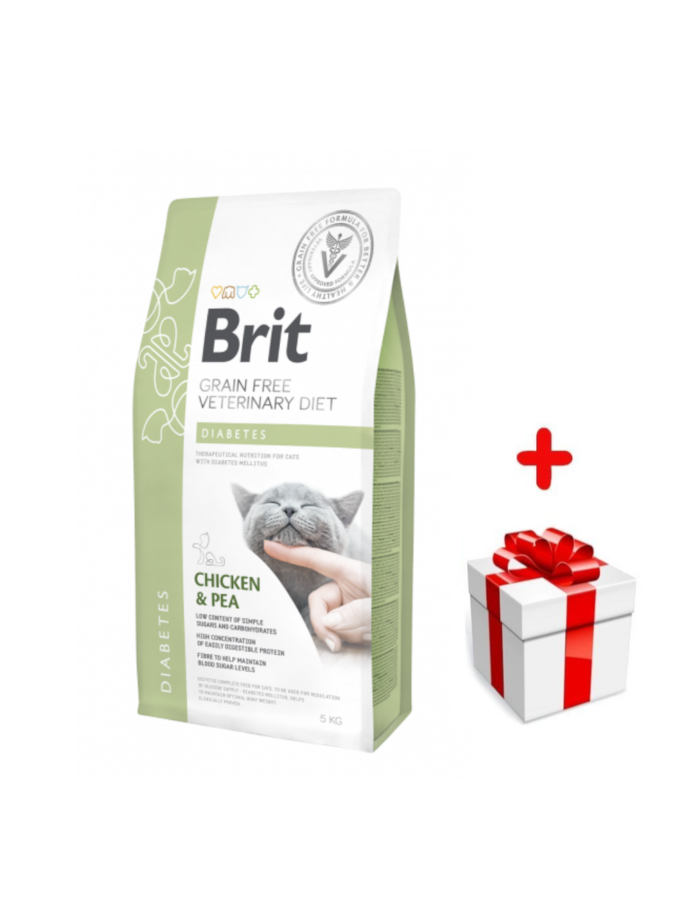 Brit gf veterinary diets cat diabetes 2kg + niespodzianka dla kota GRATIS!