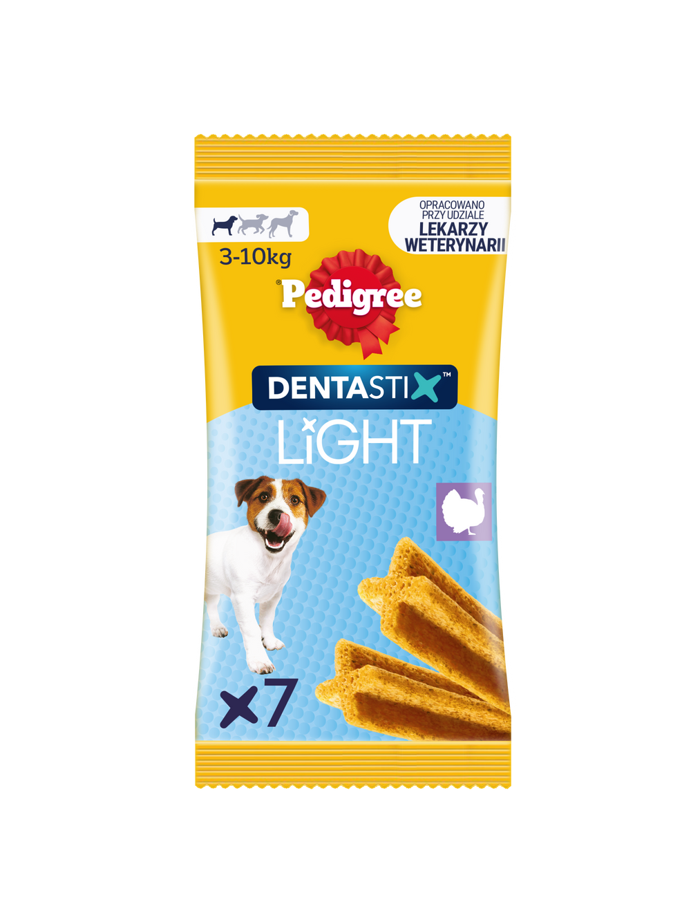 Pedigree Dentastix Light Dental Chews Małe rasy Przysmaki dla psów 7 szt - 58g