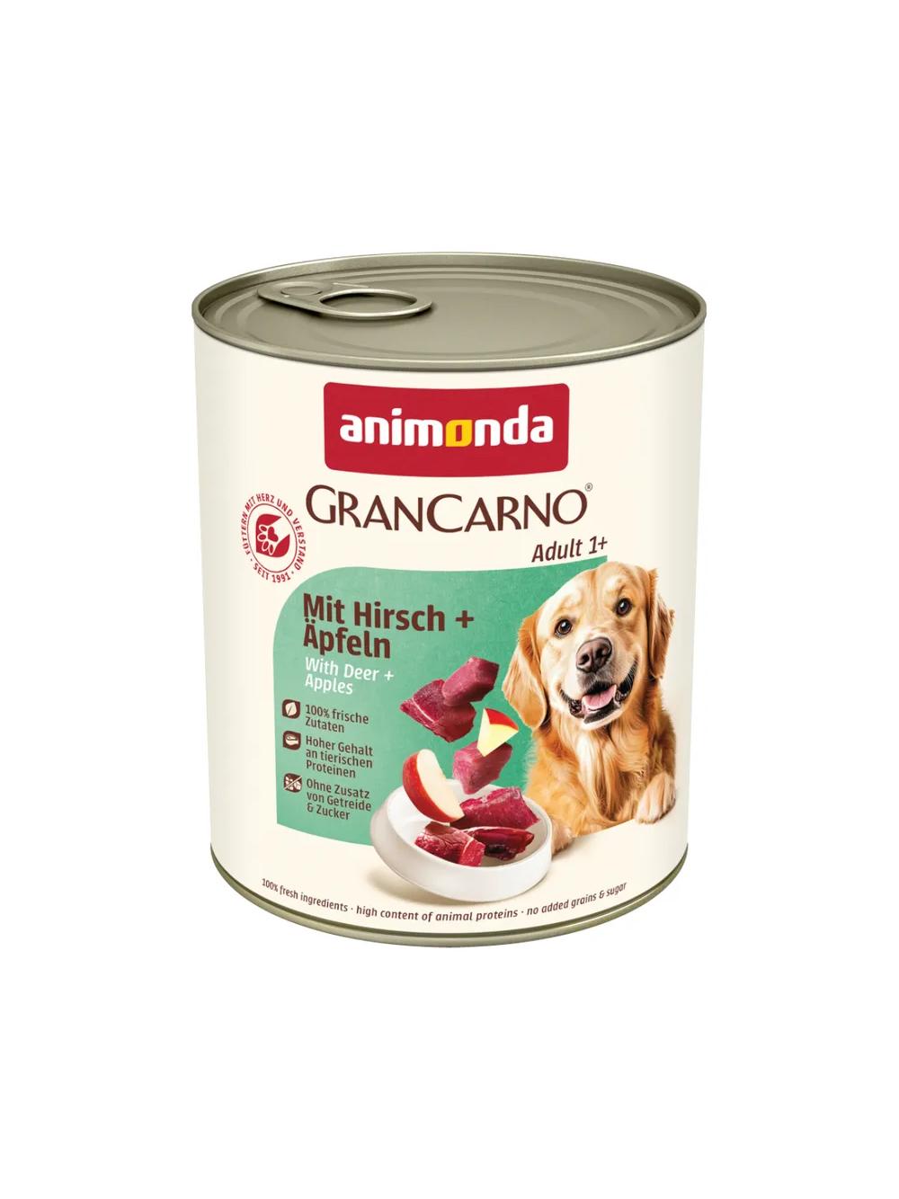 ANIMONDA GranCarno Adult Dog smak: Jeleń + jabłko 800g