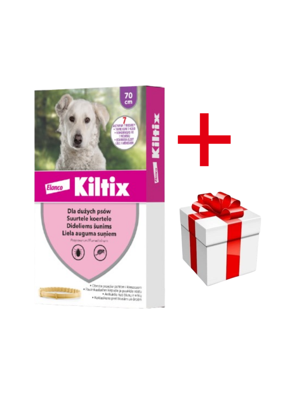 Kiltix Obroża dla psów dużych dł, 70cm + niespodzianka dla psa GRATIS!