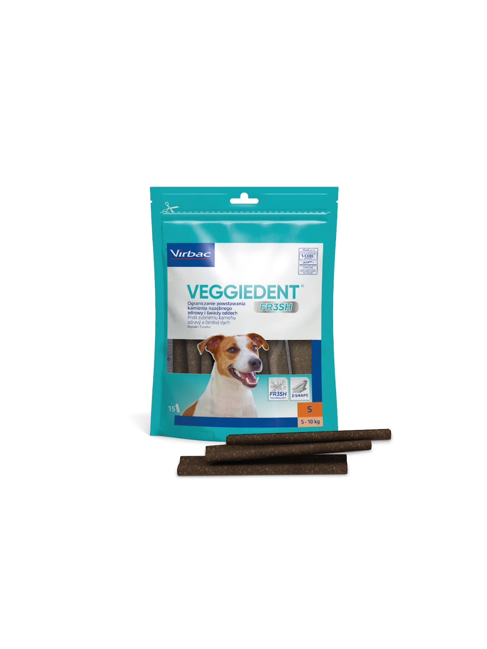 Virbac Veggiedent Fresh Gryzak S (5-10kg) 15sztuk