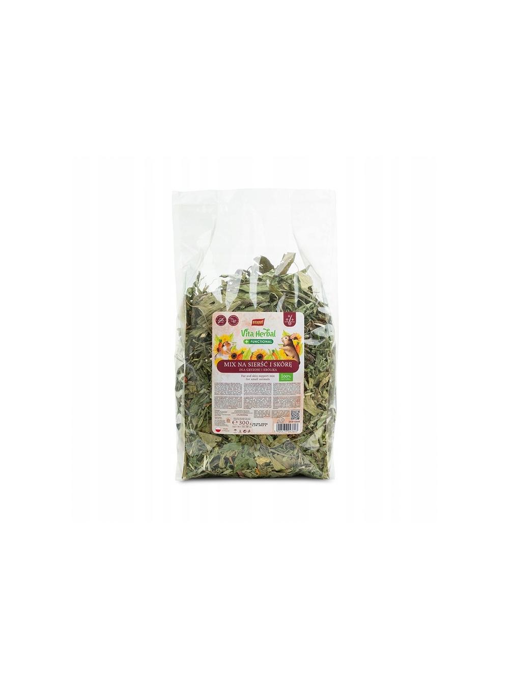 VITAPOL Vita Herbal Functional mix na sierść i skórę dla gryzoni i królika 300g