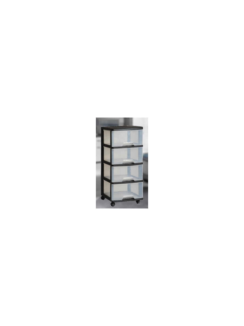 Curver Regał do przechowywania (4 x 20L) czarny
