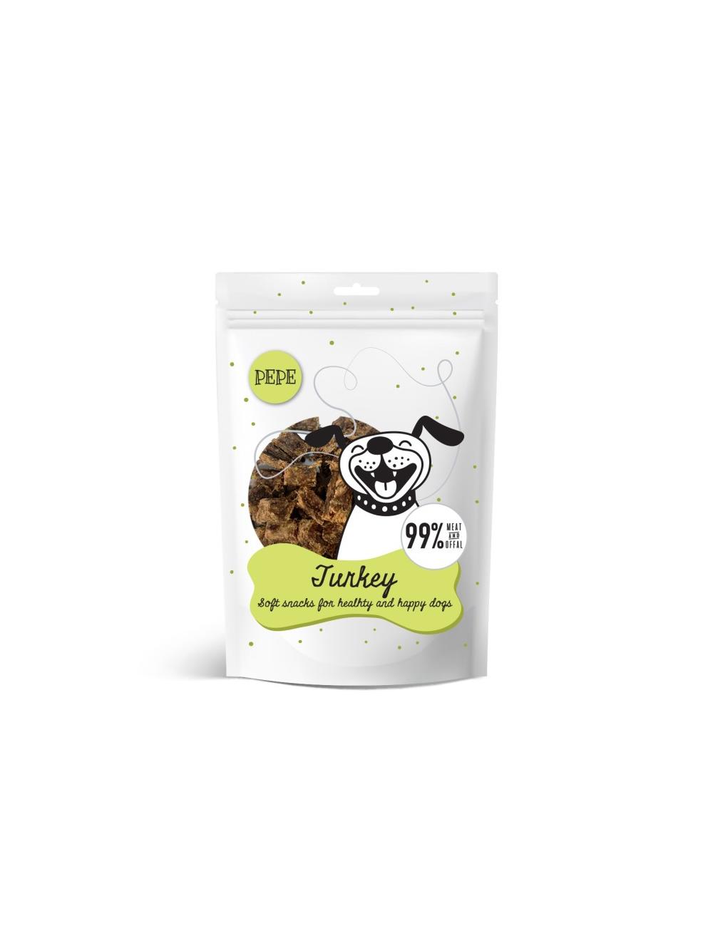 Paka Zwierzaka PEPE mini chunkies Turkey (indyk) 70g