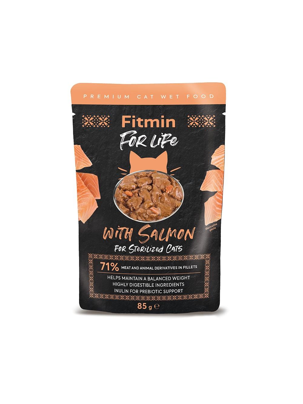 Fitmin Cat For Life Sterilized Salmon 14x85g