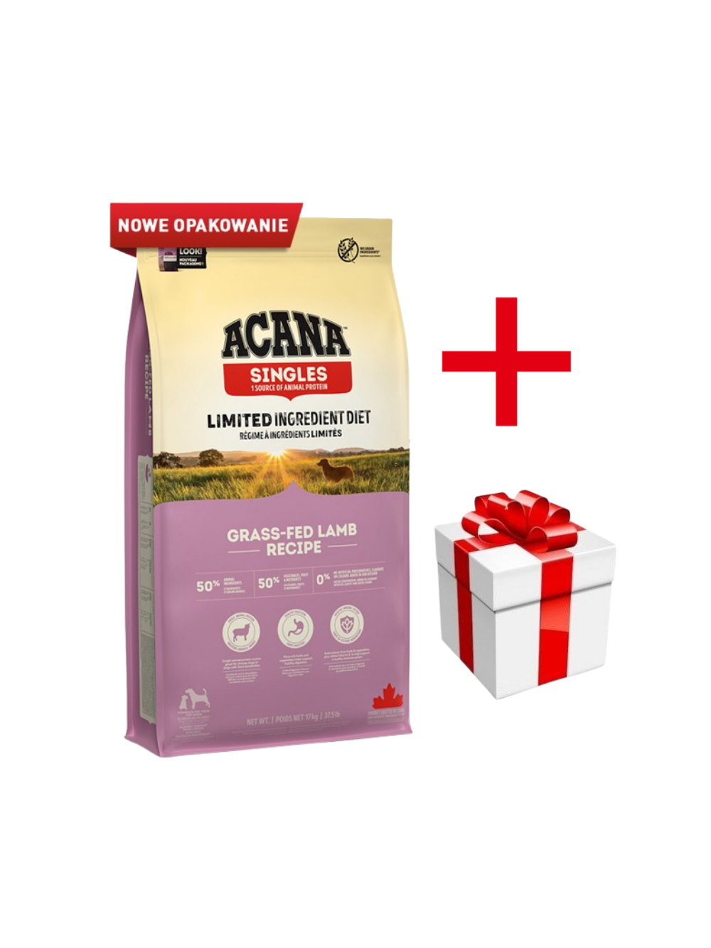 ACANA Singles Grass-Fed Lamb 17kg + niespodzianka dla psa GRATIS!