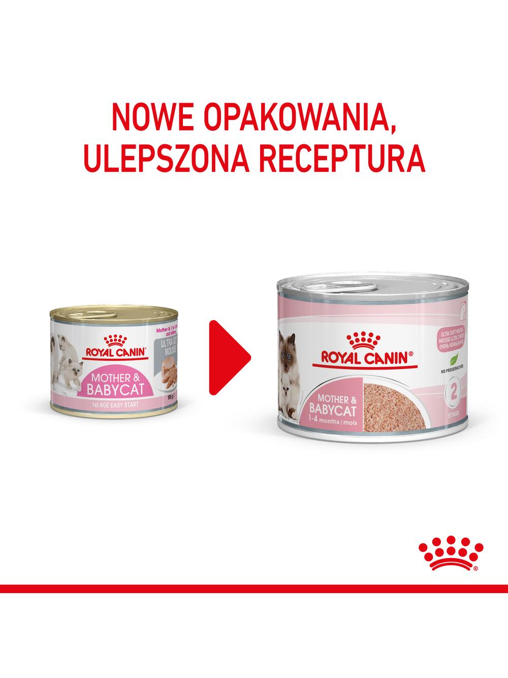 ROYAL CANIN®   Babycat Instinctive Mousse 195 g puszka karma mokra, mus dla kociąt od odsadzenia do 4 miesiąca życia