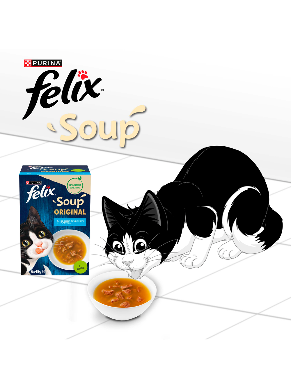 FELIX Soup Original Rybne smaki 6x48 g