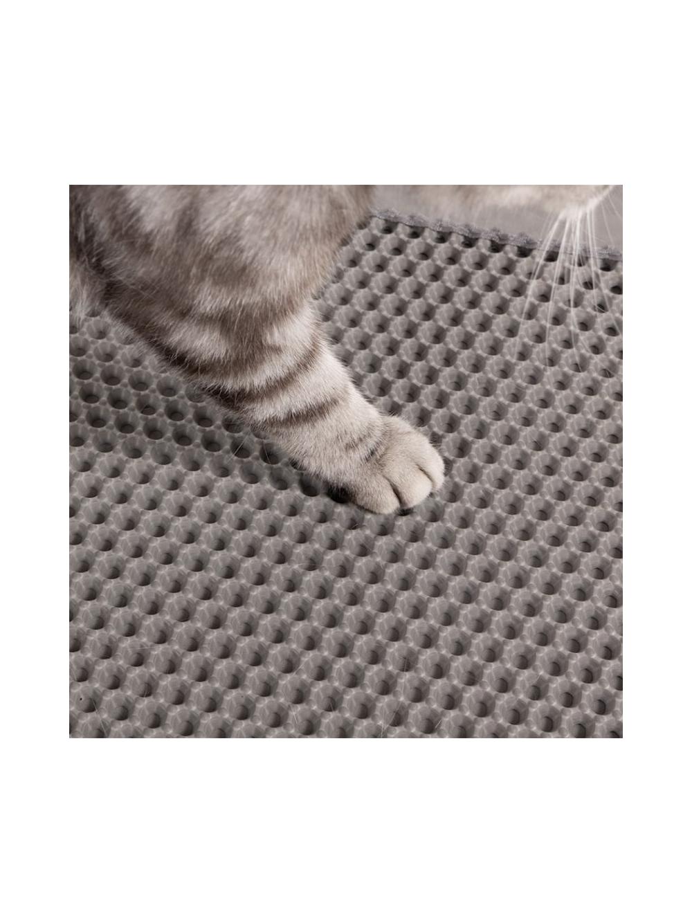 UNIQ PETS Wycieraczka pod kuwetę dla kota dwuwarstwowa szara 45x60 cm