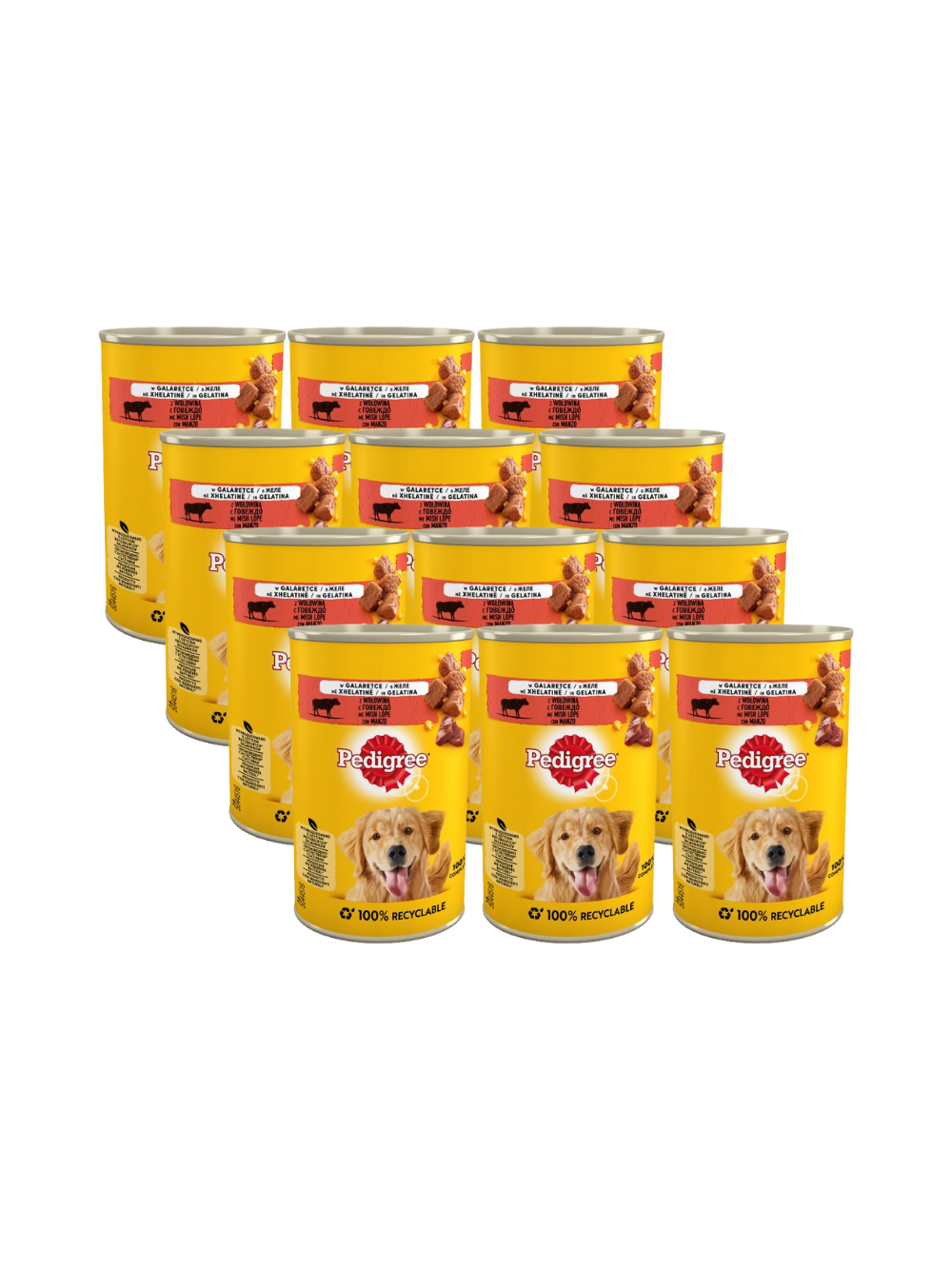 PEDIGREE Adult mokra karma pełnoporcjowa dla dorosłych psów, z wołowiną w galaretce12x400g