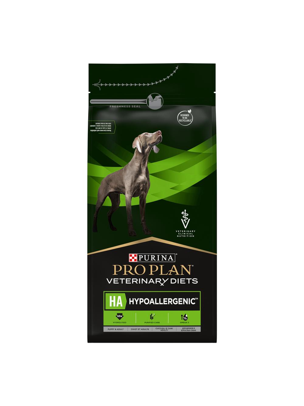 PRO PLAN Veterinary Diets  HA Hypoallergenic Karma sucha dla psa 1,3kg/ Opakowanie uszkodzone (3932,7250) !!!