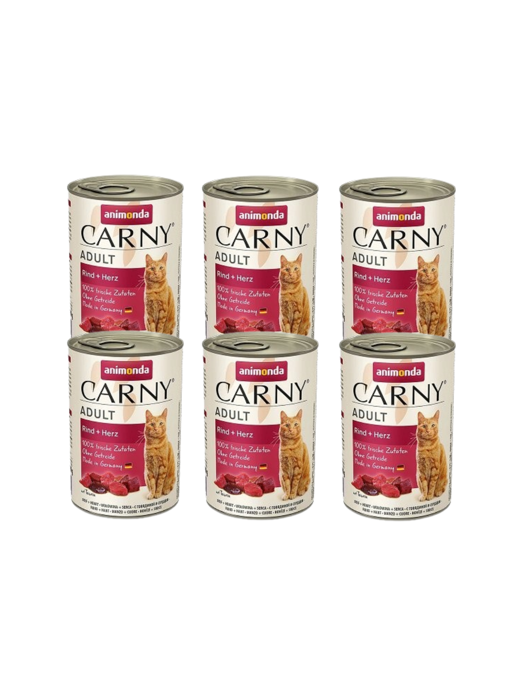 ANIMONDA Cat Carny Adult smak: wołowina i serca 6 x 400g
