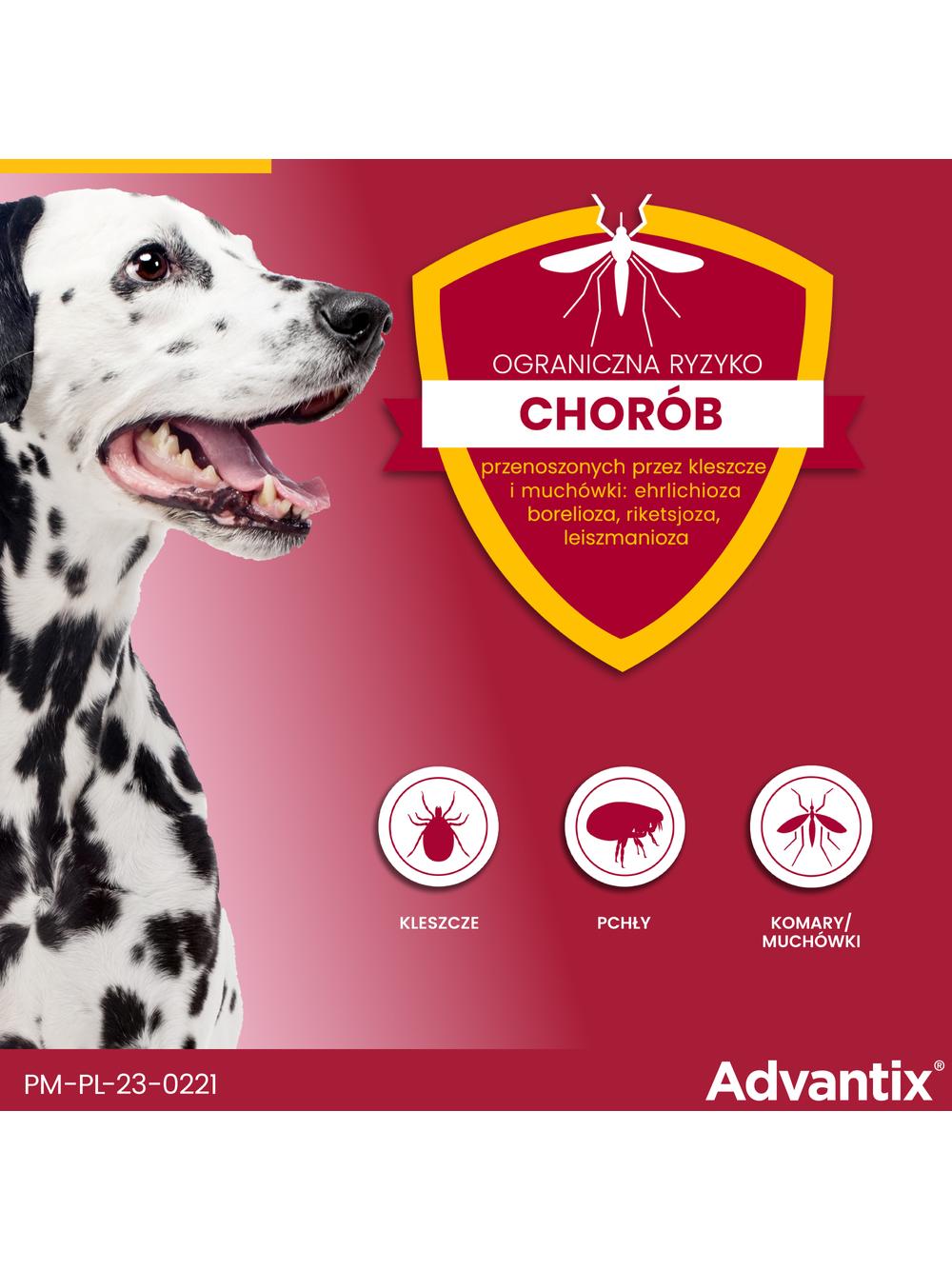 Advantix - dla psów 10-25kg (4 pipety x 2,5ml)