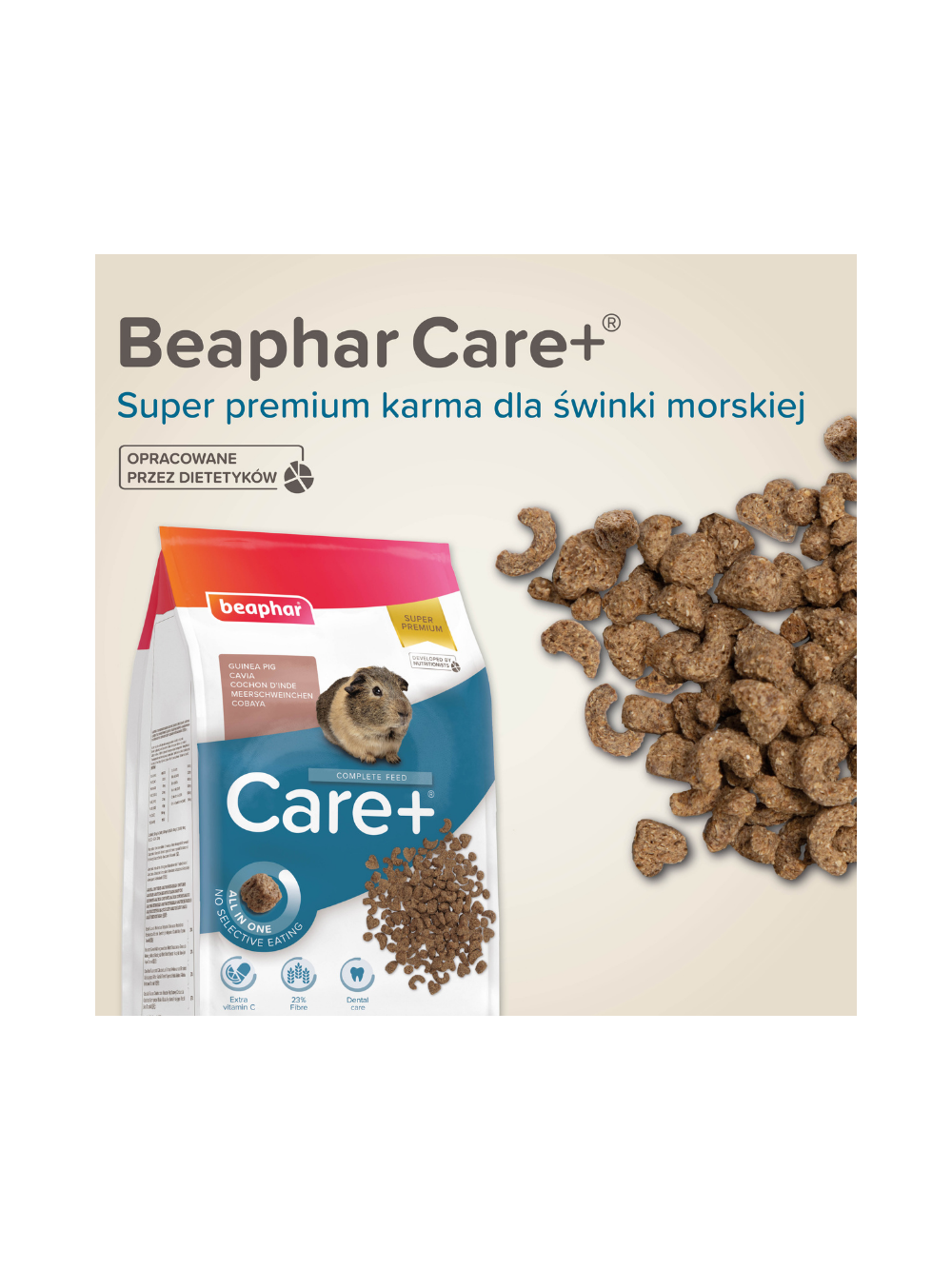 BEAPHAR- Care+ Guinea Pig 1,5kg - karma Super Premium dla świnek morskich