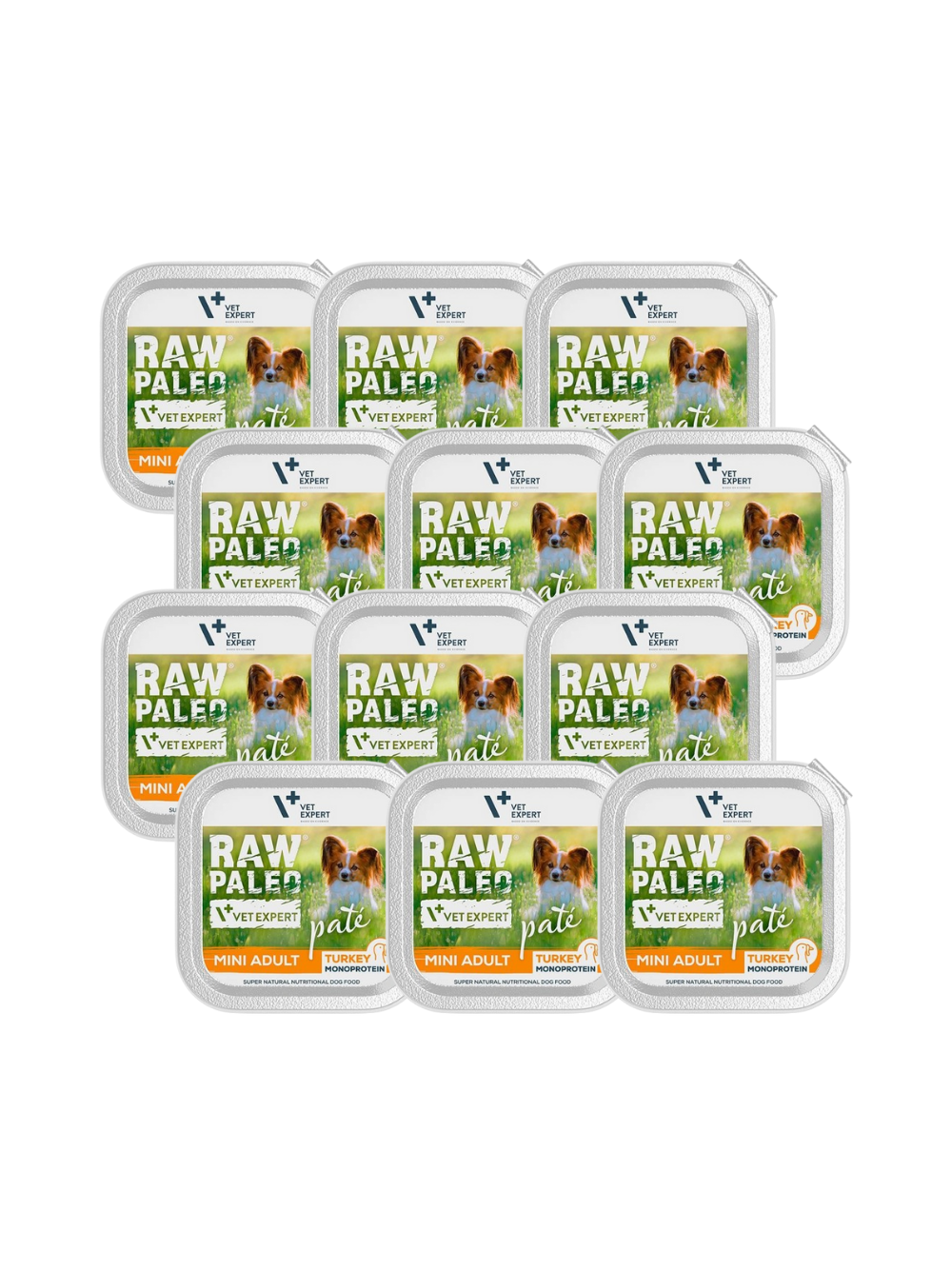 Vetexpert Raw Paleo Pate Mini Adult Turkey 12x150g - indyk tacka