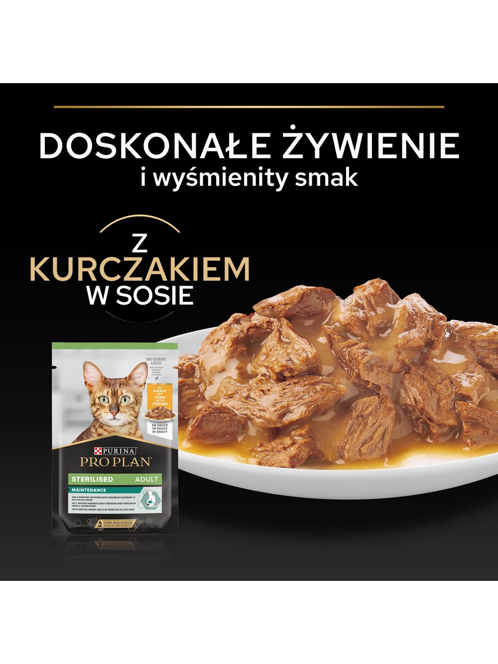 Purina Pro Plan Sterilised z kurczakiem dla kota 85g