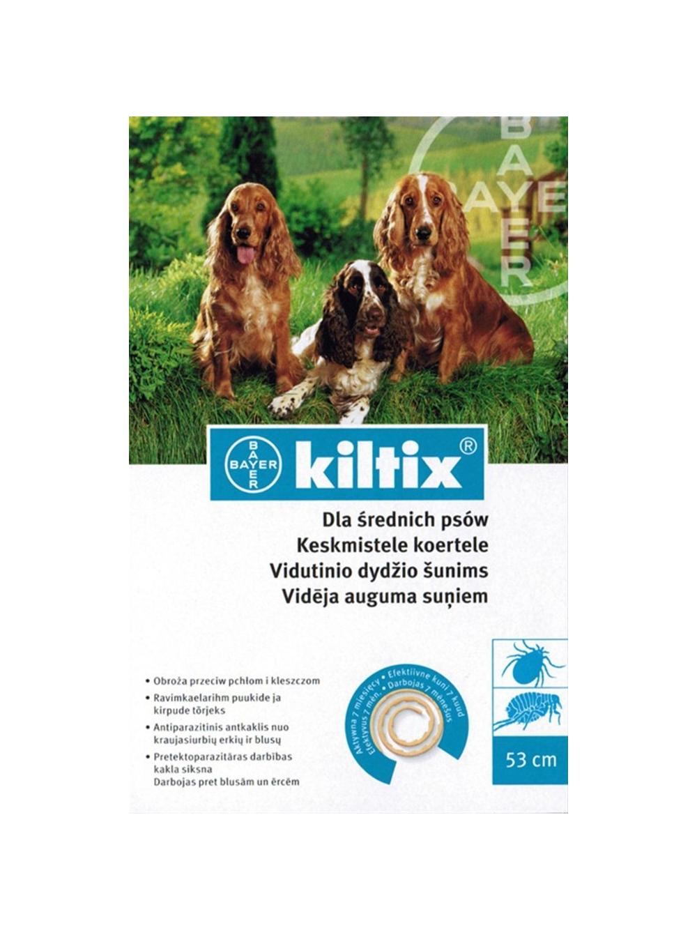 Kiltix Obroża dla psów średnich dł, 53cm + niespodzianka dla psa GRATIS!