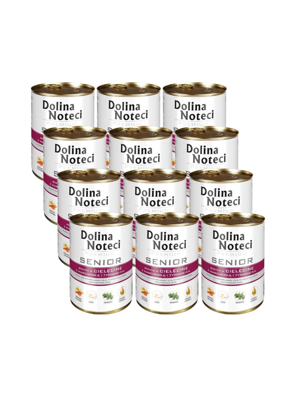 Dolina Noteci PREMIUM Senior bogata w cielecinę, marchew i tymianek 12x400g