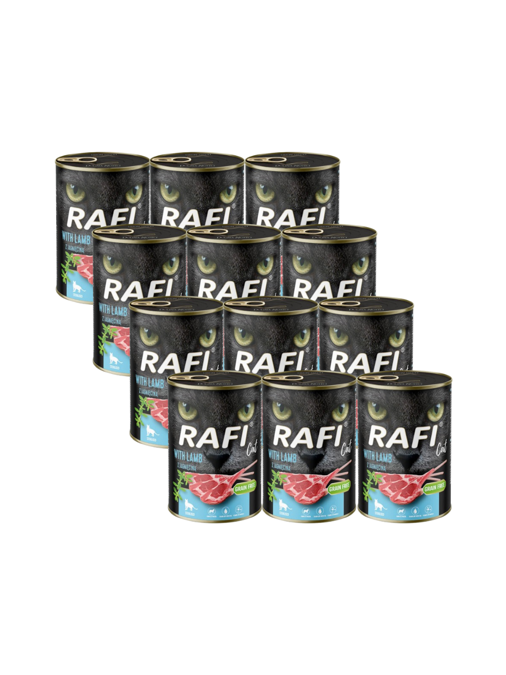 RAFI Cat Adult Sterilised z jagnięciną 12x400g