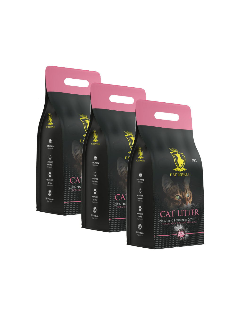 Cat Royale Baby Powder żwirek bentonitowy 30l (3x10l)