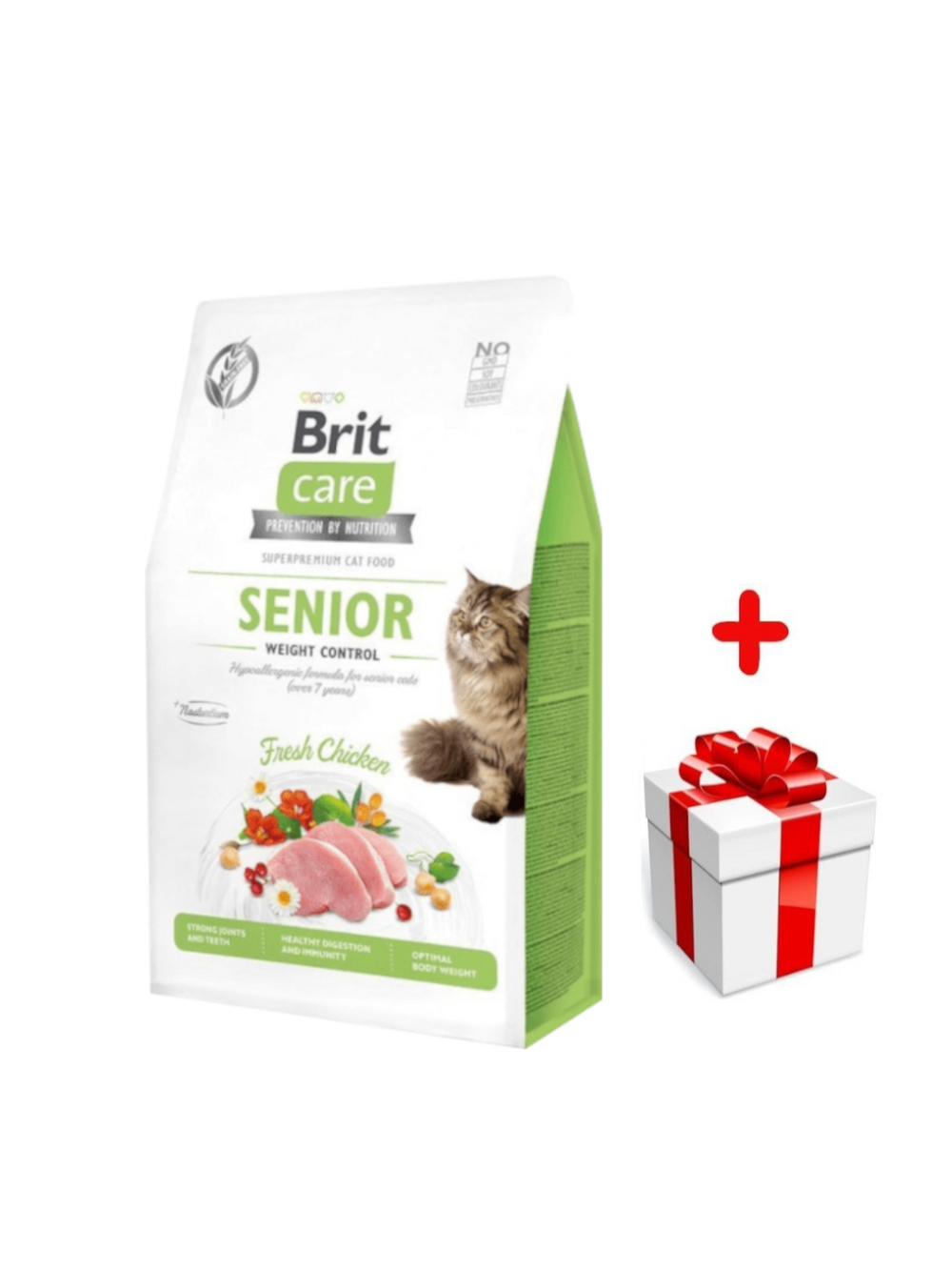 BRIT Care Cat Grain-Free Senior Weight Control 400g + niespodzianka dla kota GRATIS!
