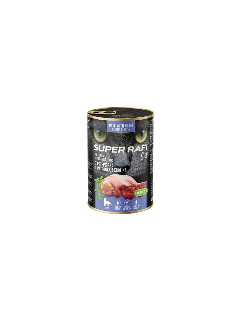DOLINA NOTECI Super Rafi Cat P&F z przepiórką i wątróbką z królika 12x400g