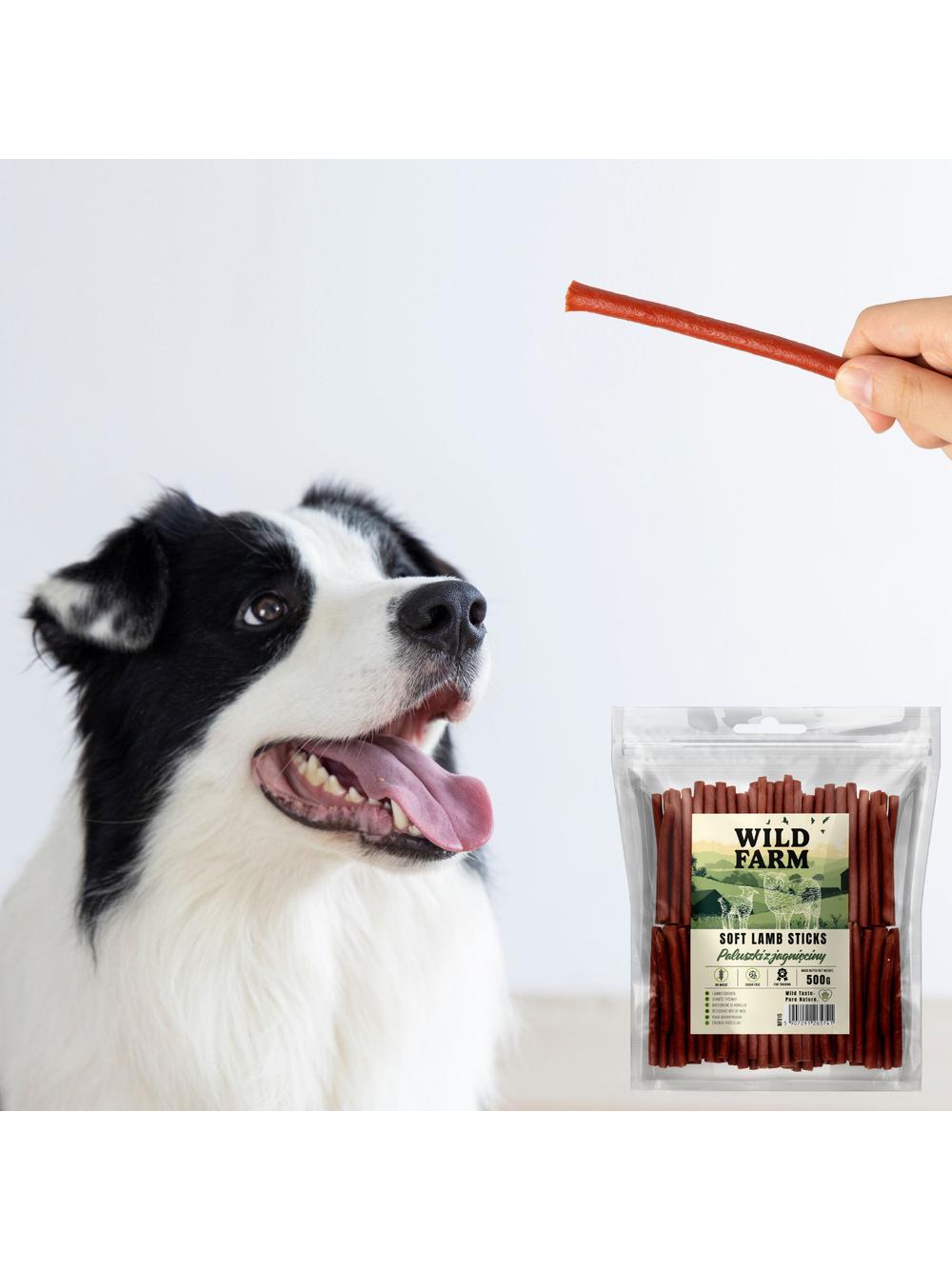 WILD FARM paluszki z jagnięciny 500g przysmak dla psa