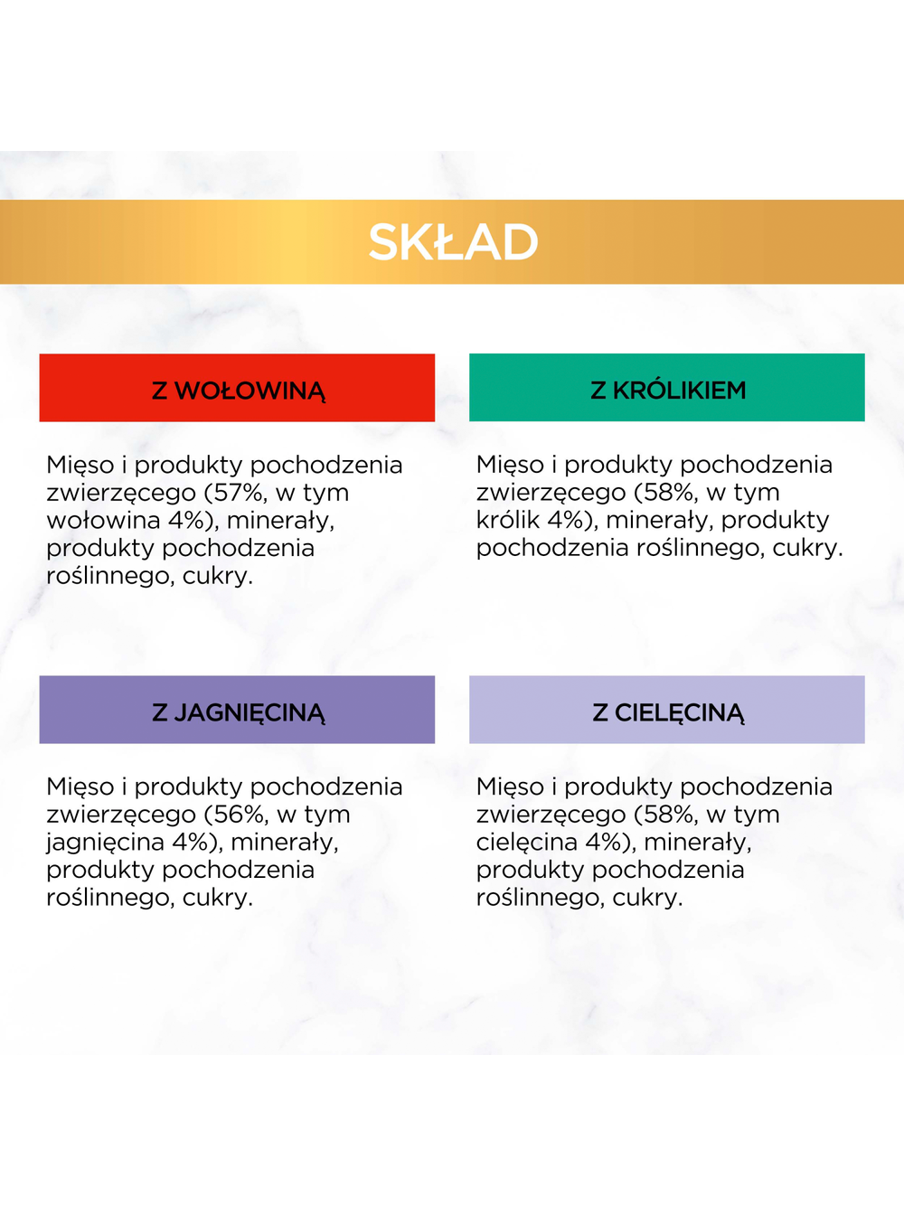 Purina Gourmet Gold Mus mix 96x85g (wołowina, królik, jagnięcina, cielęcina)