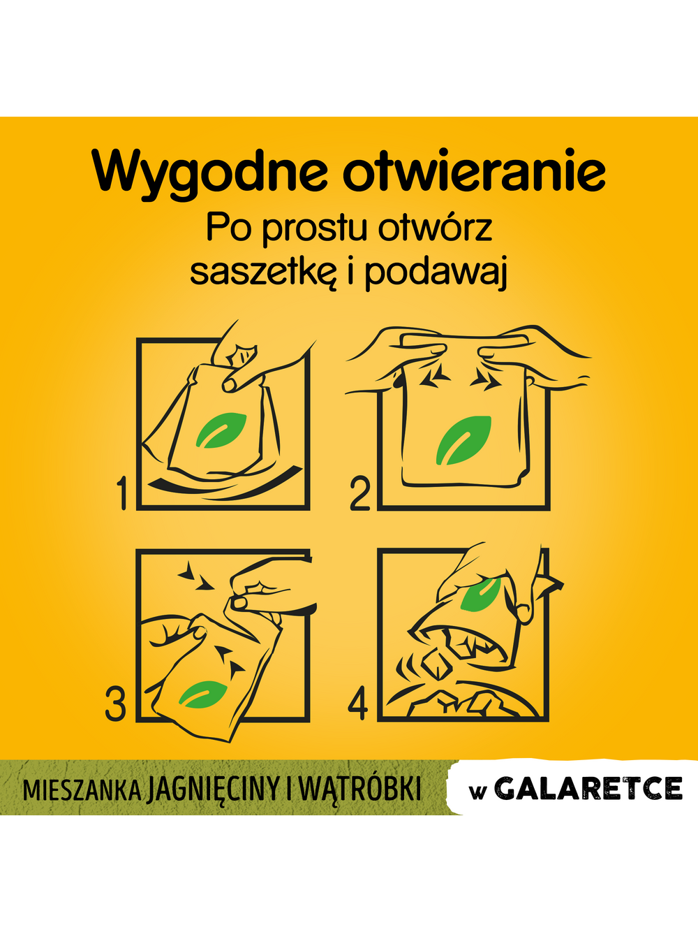 PEDIGREE Adult saszetka 24x100 g - mokra karma pełnoporcjowa, kawałki bogate w mieszankę jagnięciny i wątróbki w galaretce dla dorosłych psów