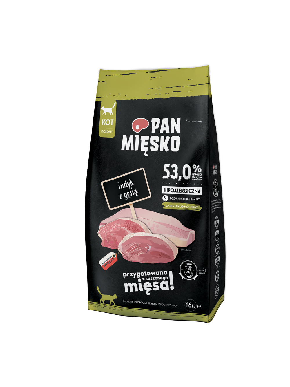 PAN MIĘSKO Indyk z gęsią S 1,6kg dla kota