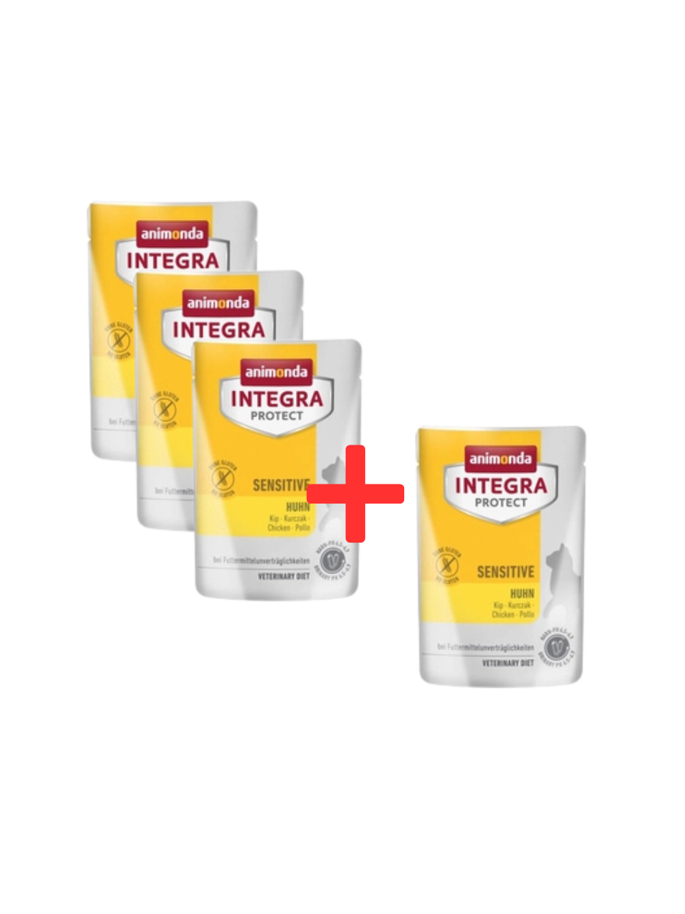 Animonda Integra Protect SENSITIVE kurczak 85g 3+1 GRATIS