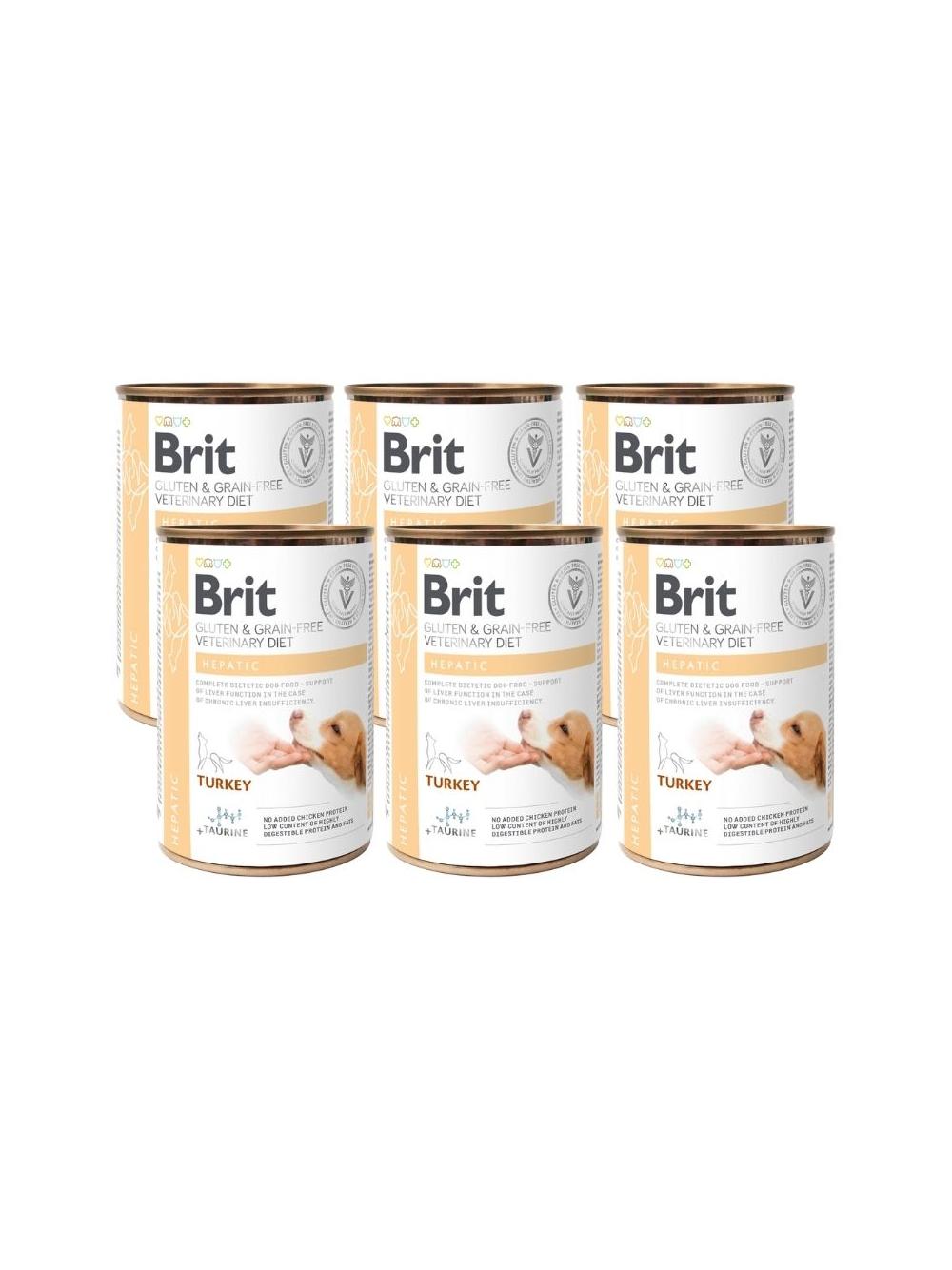 BRIT GF Veterinary Diets Dog Hepatic 6x400g - karma mokra dla psa