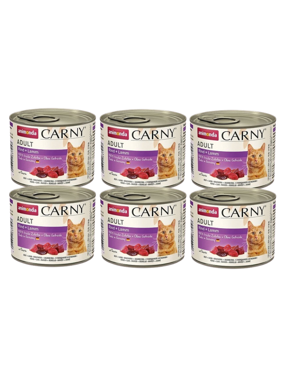 ANIMONDA Cat Carny Adult smak: wołowina i jagnięcina 6 x 200g