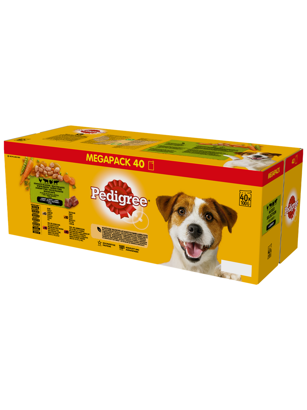 PEDIGREE Adult saszetka 40x100g - Mix Smaków z warzywami w sosie, mokra karma pełnoporcjowa dla dorosłych psów