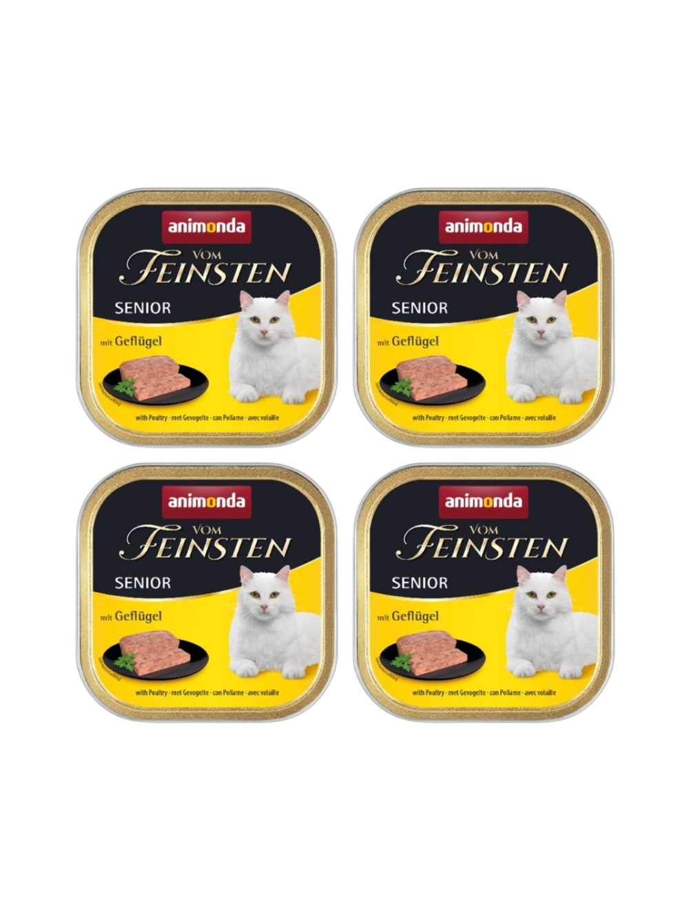 ANIMONDA Vom Feinsten Senior Cat smak: z drobiem 6 x 100g