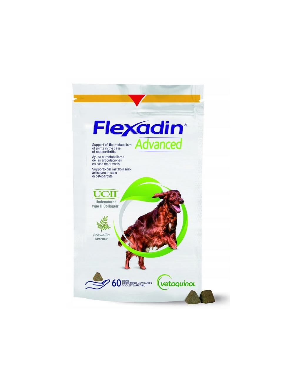 VETOQUINOL Flexadin Advanced Dietetyczna Karma Uzupełniająca Dla Psów  180g (60 kąsków) + NIESPODZIANKA DLA PSA GRATIS!!